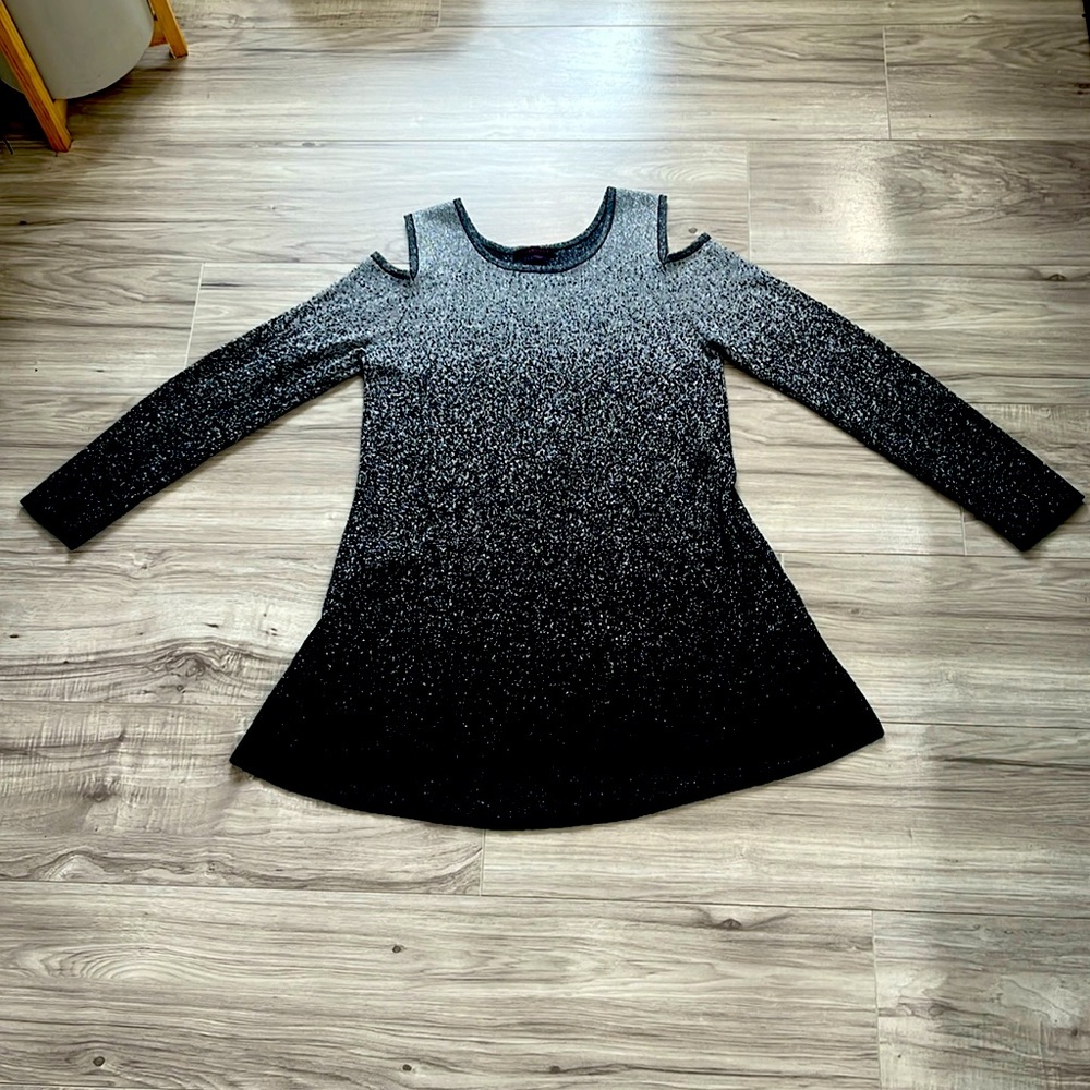 Fontana cold shoulder sparkly sweater size Large